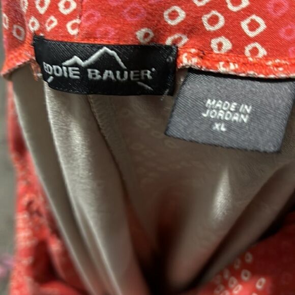 Eddie Bauer - coral and white strapless dress - XL - Picture 3 of 4